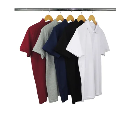 Kit 5 Camisas Polo Vissa Premium Masculinas