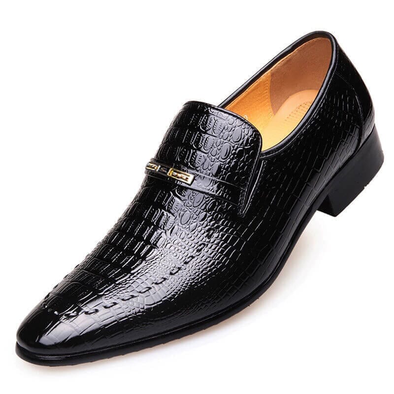 Sapato Social de Couro - Design Crocodile